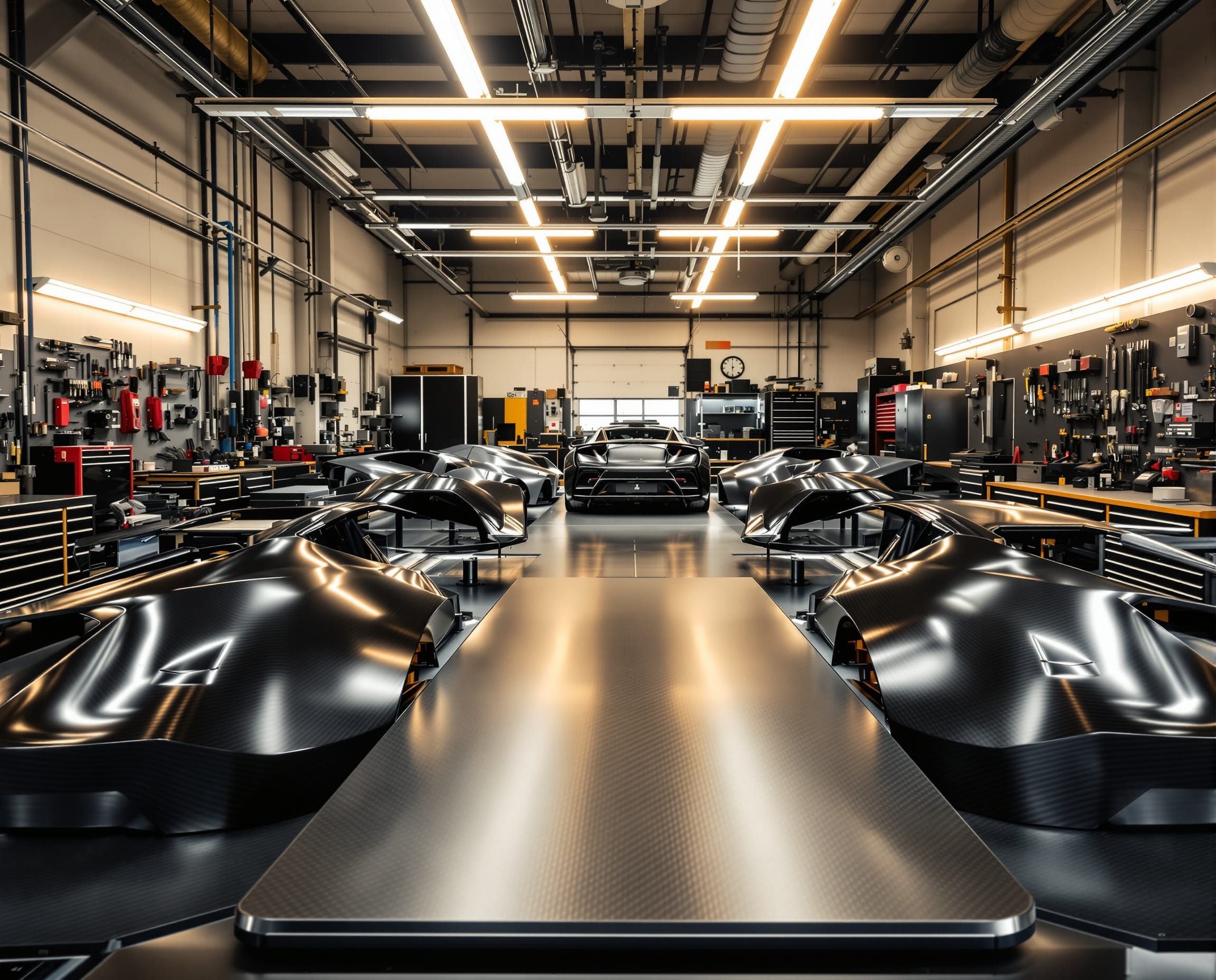 Automotive carbon fiber repair workshop
